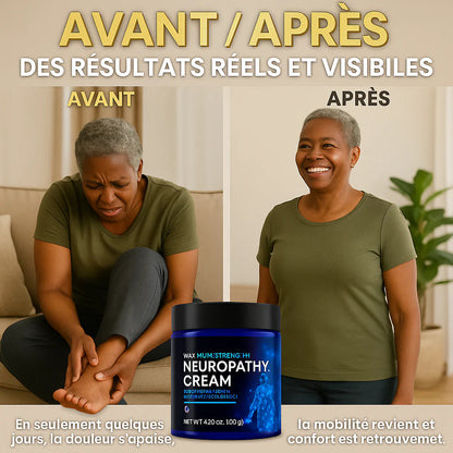 Crème Soulage neuropathe, Varice, Jambes lourde, Douleur et brulure aux pieds, Douleurs articulaire dés la première application