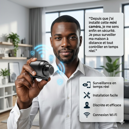 Caméra de sécurité intérieure WiFi X5 HD 1080P- AVEC MICRO POUR SAVOIR CE QUI SE PASSE EN VOTRE ABSENCE