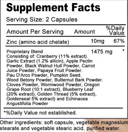 Capsule Parasites Blast Detox Complex